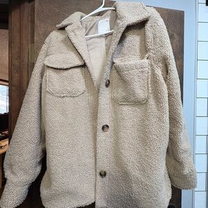 Cozy Tan Sherpa Jacket